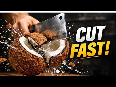 Fast Coconut Cutting Technique | No Mess, No Waste