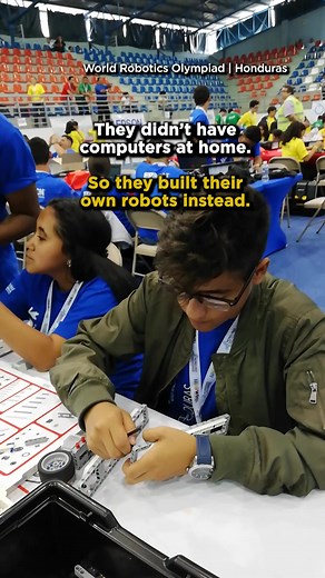 18K views · 225 reactions | These children made their own opportunities! When they didn't even own a computer at home, they learned how to program robots instead! In this competition, they had to program a robot to differentiate between different colors. Great work kids  #Robotics #Technology #Robots | Compassion International | Facebook