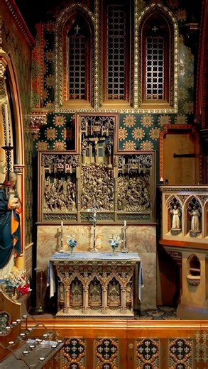 HENI on Instagram: "Step inside St Giles’, Cheadle, the dazzling Gothic Revival Catholic church designed by architect Augustus Welby Northmore Pugin that stunned Victorian Britain. In our new HENI Talks film, discover how Pugin transformed the church into a total work of art, uniting stained glass, hand-painted stencilling, carved stone, and many more intricate elements. 🎬 Watch the full film on HENI Talks’ @youtube via our link in bio. #HENI #Art #Gothic #ReligiousArt #StGiles"