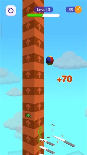 This Knife Tower Game Is INSANE! 😱 #gamingshorts #games #gaming
