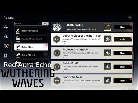 Wuthering Waves - Battle Skills I achievements