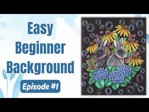 Coloring Bubbles on a Black Background | Step-by-Step Prismacolor Tutorial | Adult Coloring Books