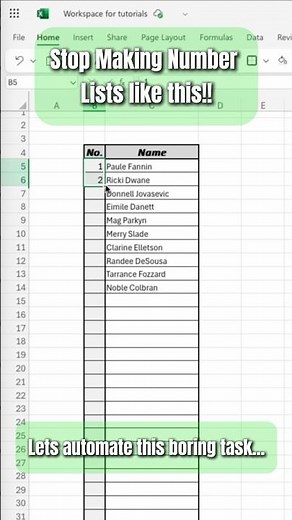 Auto-number Lists in Excel Instantly (use SEQUENCE formula)