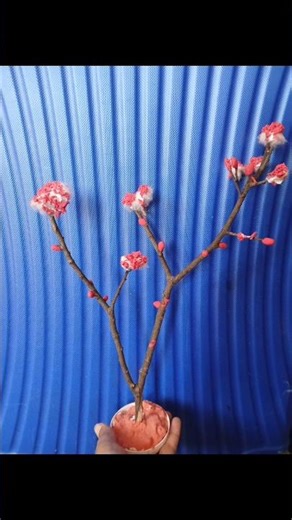 diy clay Cherry Blossom #diy #reels #trending #ytshorts #clayart #viral #shortsfeed #craft #art