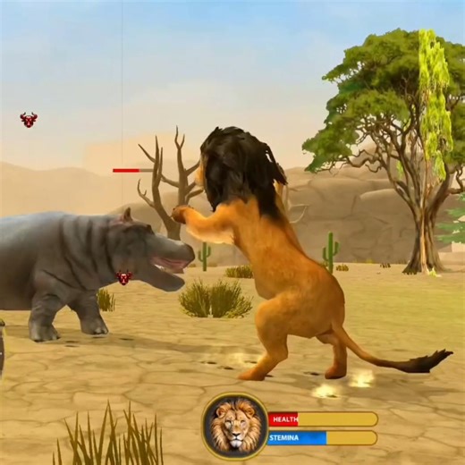 Wild Lion 🦁 V's Angry Hippos 🦛 Lion King Jungle Simulator #gameplay