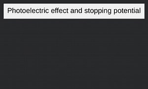 Photoelectric effect and stopping potential... | Filo
