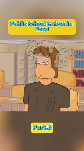 Public School Cafeteria Food #fyp #animation #usa