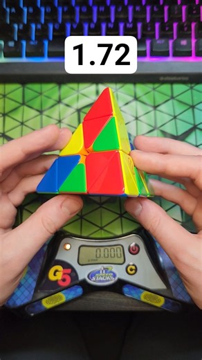 Pyraminx Solve of the Day 3/26 - 1.72 #pyraminx #rubikscube #cubing #speedcubing #puzzle #shorts