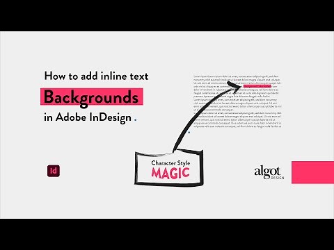 Add an Inline Background to text in Adobe InDesign
