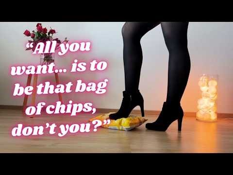 Crushing Chips In High Heel Boots ASMR