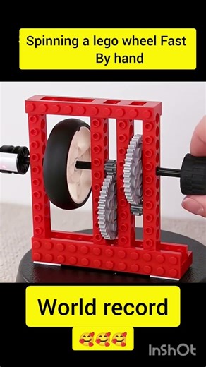 lego spinning a lego wheel fast by hand#shorts