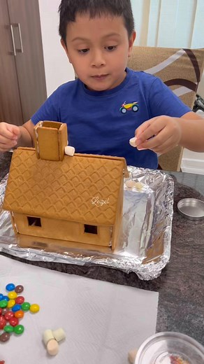 62 reactions · 83 comments | Throwing it back to a cozy morning of gingerbread fun  Our little decorator couldn’t resist singing his favorite Christmas tune — all joy, all smiles!  #FamilyMoments #ChristmasVibes #GingerbreadHouse. Disclaimer: Original vocals and background music used under free-to-use license. | Lei Zel | Facebook