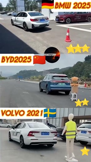 ''"🇩🇪#bmw2025 vs🇨🇳 BYD2025 vs🇸🇪 2021 Volvo: Ultimate Brake Test - Who Wins?"#trending#shorts