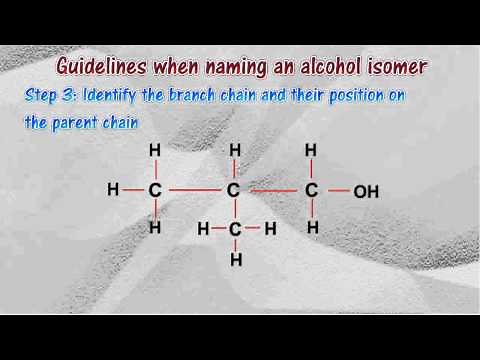 Isomerism in alcohol