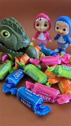 Dinosaur likes fruit candy? ASMR MYSTERY UNBOXING #shorts #shortvideo #viralvideo #viralshorts #asmr