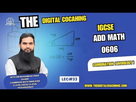 lec 33 | Combination ( Workout ) | Add Math 0606 | The Digital Coaching