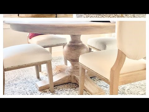 KITCHEN TABLE MAKEOVER USING LIME WASH TECHNIQUE