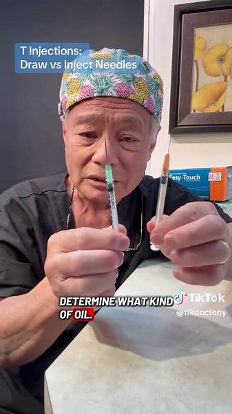 If you’re using testosterone injections, one of the most common questions I hear is: “Do I need to change needles between drawing and injecting?” Hi — I’m Dr. Tony, cosmetic and gender surgeon in Seattle, and here’s the quick explanation. Testosterone isn’t just liquid medication. It’s suspended in a carrier oil, and some of these oils—especially in long-acting testosterone formulations—are very thick. Because of that viscosity, many people use a larger needle (like an 18-gauge) to draw the medi