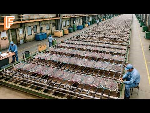 How Professional Badminton Rackets Are Made Inside Massive Production Line