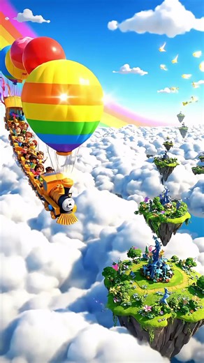 sky train 🚂 #kidssong #cartoontrain #kids #cartoon #viraltiktok
