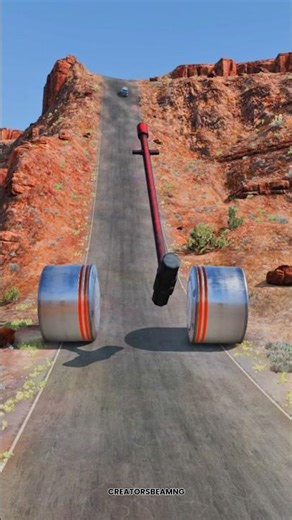 Giant Sledge Hammer Vs Cars BeamNG