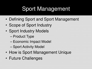 Sport Management - SlideServe
