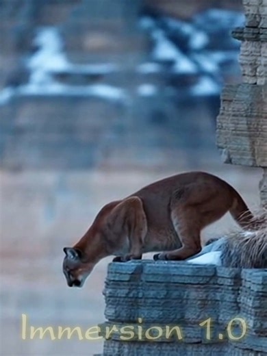 The Cougar's Watch Over the Mountain Goat