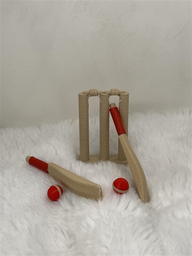 Mini Wooden Cricket Game Set: Rare Red Handle Kids Sports Toy, Desk Game - Etsy