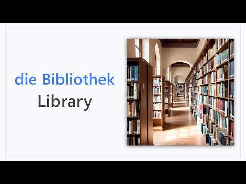 50 Useful Library Words in German | Wortschatz zum Thema Bibliothek | Library Vocabulary in German