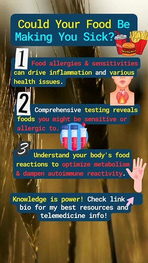 🍎🥦🍞Discovering Your Food Sensitivities: The Power of Comprehensive Testing🔬📊 Hello, everyone! Dr. Brad Shook here. Today, let's talk about something that can significantly impact your health - food allergies and sensitivities. 🤔🍽️ Food sensitivities and allergies can cause a variety of symptoms, from mild discomfort to severe, life-threatening reactions. They can also increase inflammation throughout the body, driving many other health conditions. 😮🔥 If you've ever wondered whether cert