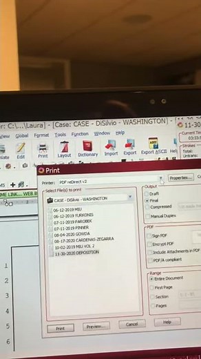 Printing a mini transcript in CaseCATalyst