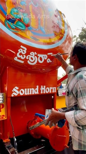 Street Artist Creates AMAZING Paint Art on a Huge Tanker Truck #viral #art #shorts