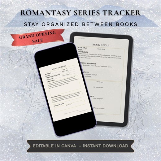 Romantasy Reading Tracker Canva Template | Fantasy Journal, Character, Plot Log (digital Download) - Etsy