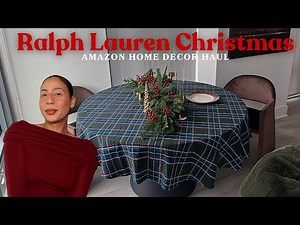 Ralph Lauren Christmas Kitchen Table Decor 🕯️ decorate with me + amazon holiday decor finds