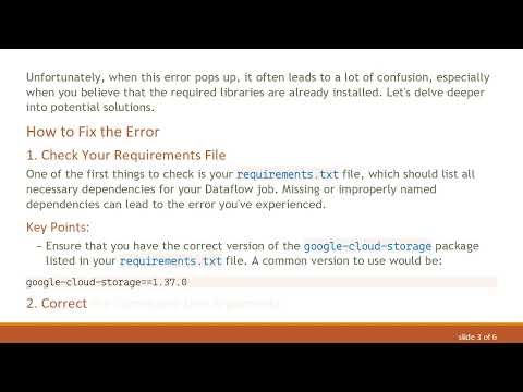 Fixing AttributeError: module 'google.cloud' has no attribute 'storage' in Google Cloud Dataflow