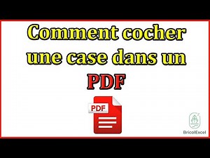 Comment cocher une case dans un pdf