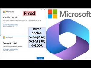 how to fix couldn't install Microsoft office error code 0-2048 0-2054 0-2005