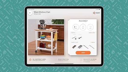 Assembly overview of the kitchen cart