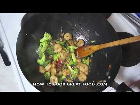 Prawn & Broccoli Stir fry Recipe - Chinese Shrimp Broccoli - Easy Shrimp Stir Fry - Chinese Recipes