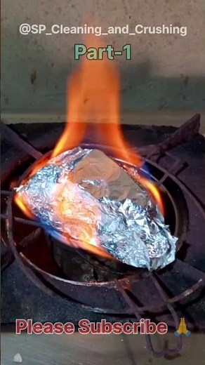 Roasted Multani Mitti on Gas 🔥 | Super Satisfying | #roasted multanimitti #shorts #satisfying