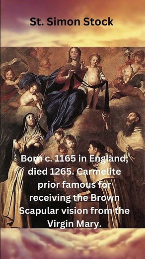 The Brown Scapular Vision of St. Simon Stock