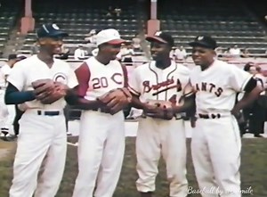 487K views · 21K reactions | Ernie Banks, Frank Robinson, Henry Aaron & Willie Mays chat before the 1957 All-Star Game in St. Louis! #MLB #Baseball #Legends #History | Baseball by BSmile | Facebook