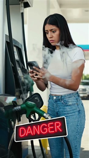 DangerWARNING: DON’T USE CELL PHONE WHILE PUMPING GAS ⛽️ TAPE LE TELEFON I #safetysense #gasafety
