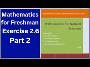Mathematics for Social Students Ex,2.6 and Ex 3.6 for Natural Students Part 2 ‪@ZERALEM2127‬