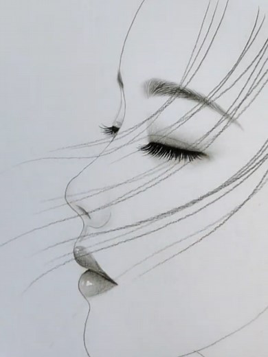 Realistic Girl Face Drawing with Charcoal Pencil