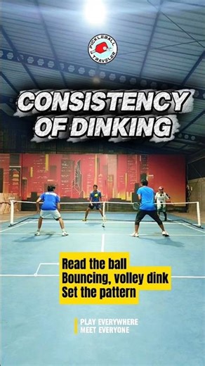 Consistency of Dinking #pickleballlesson #pickleballshorts