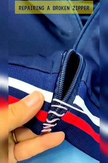Zipper Repair Trick That Makes Old Jackets Look New Again #sewinghack #sewingdesain