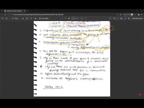 civics chapter 1: power sharing ( repeated questions 2019-2026)