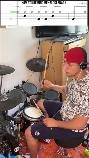 Nickelback How You Remind Me - SIMPLE Easy Drum cover for beginner drummer