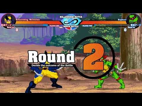 wolverine vs Raphael mugen battle